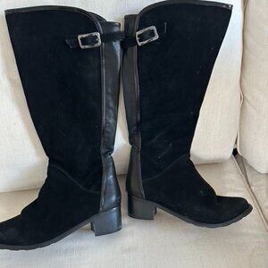 Valdini Black suede dress Boots